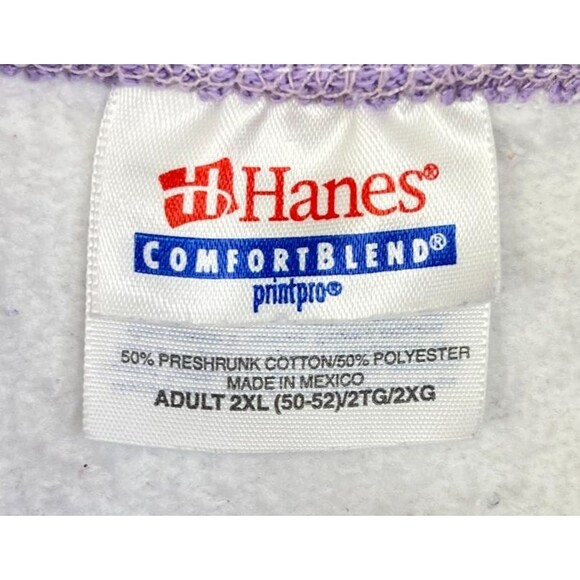 Vintage Hummingbird Sweatshirt 1/4 Zip Women's Size XXL 2XL White Purple Flower - Picture 5 of 8